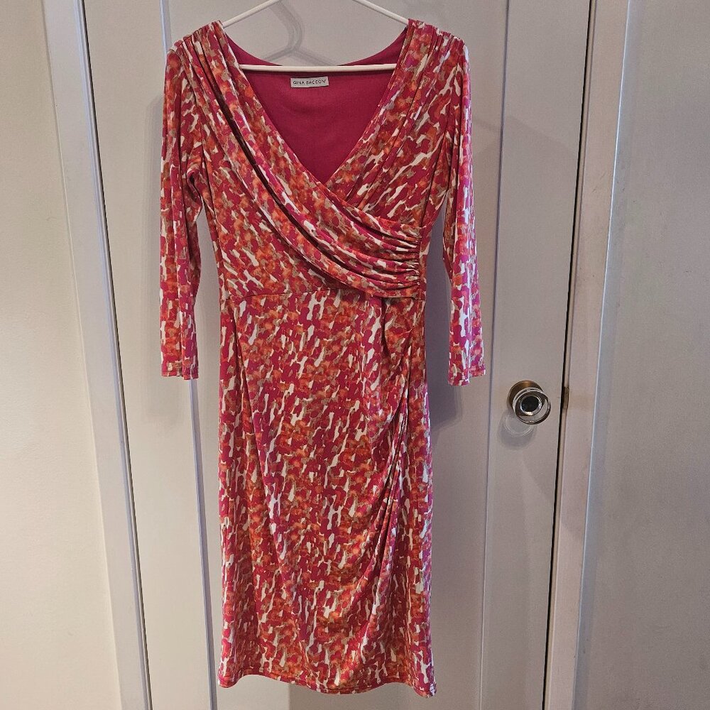 GINA BACCONI WRAP DRESS - PRISTINE!